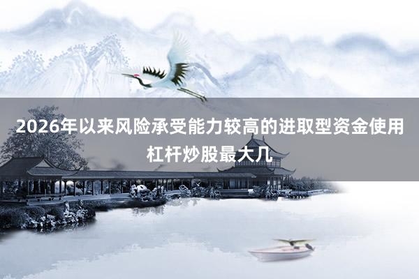 2026年以来风险承受能力较高的进取型资金使用杠杆炒股最大几