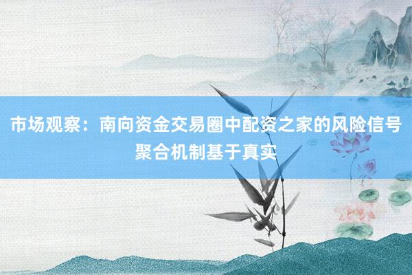 市场观察：南向资金交易圈中配资之家的风险信号聚合机制基于真实