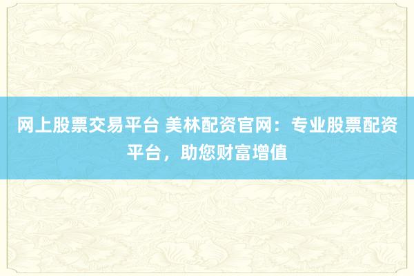 网上股票交易平台 美林配资官网：专业股票配资平台，助您财富增值