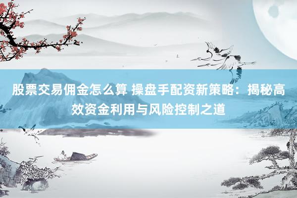 股票交易佣金怎么算 操盘手配资新策略：揭秘高效资金利用与风险控制之道