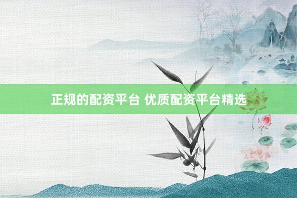 正规的配资平台 优质配资平台精选